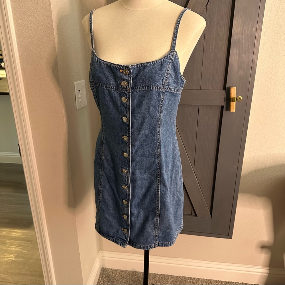 NEW Zara Denim Mini Dress. Size Medium